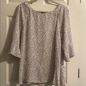 Banana Republic Black & White Polka Dot Blouse
